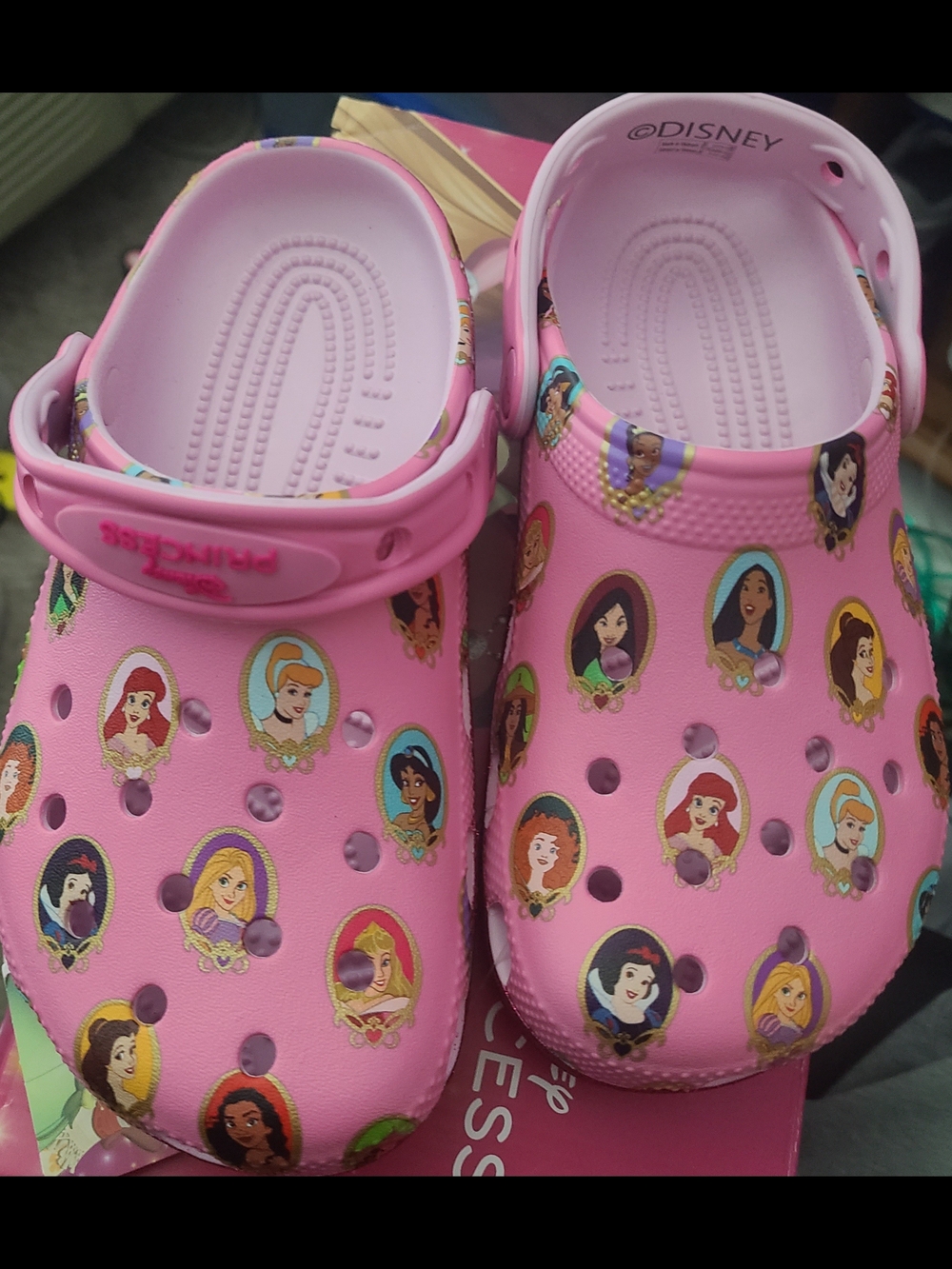 Disney Pink Princess Crocs Shoes 3Y